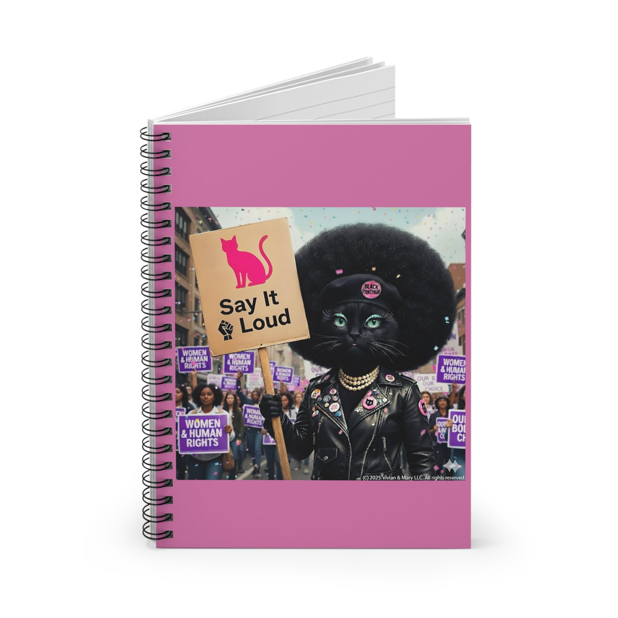 Spiral Notebook Ruled Line- Black Panther Angela Davis