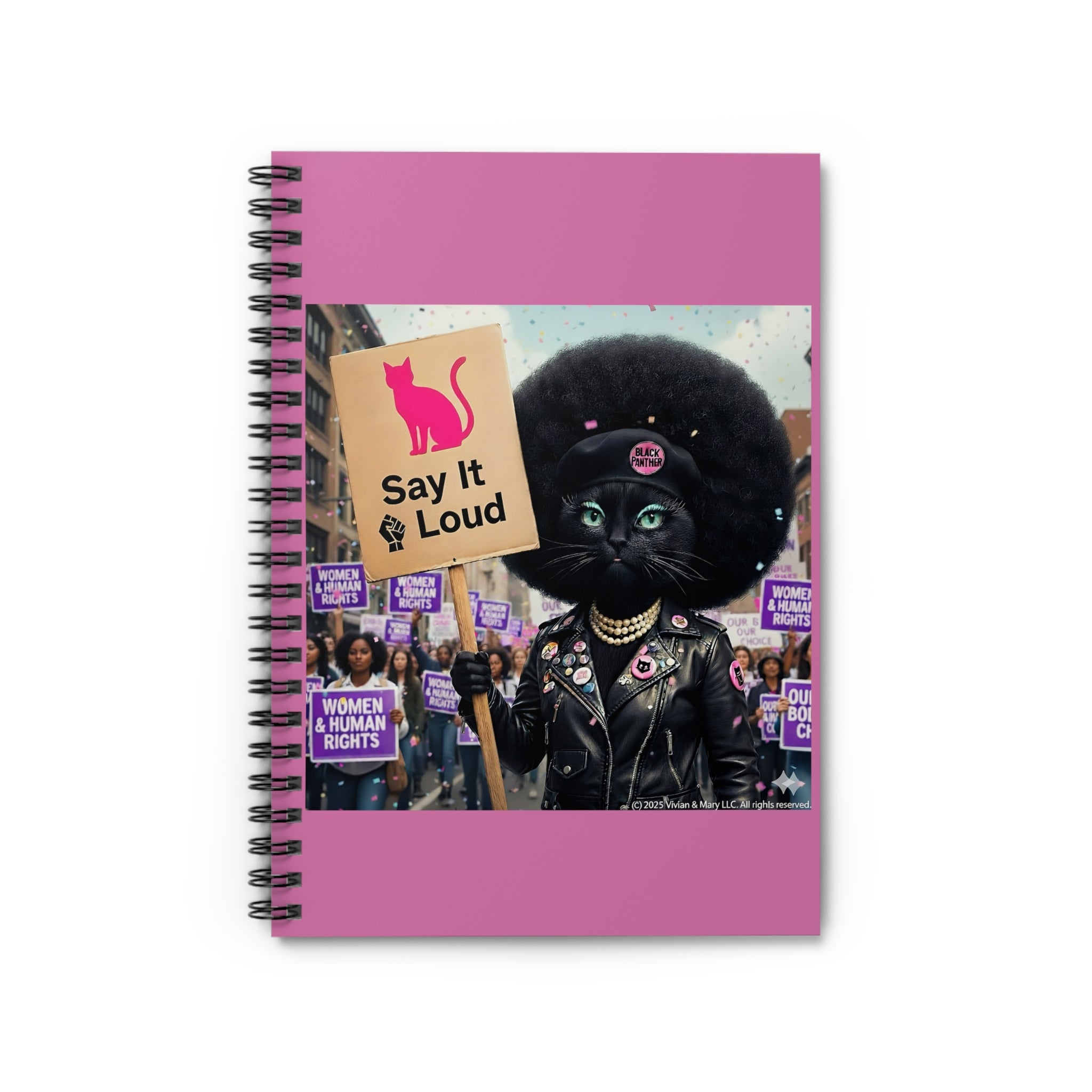 Spiral Notebook Ruled Line- Black Panther Angela Davis