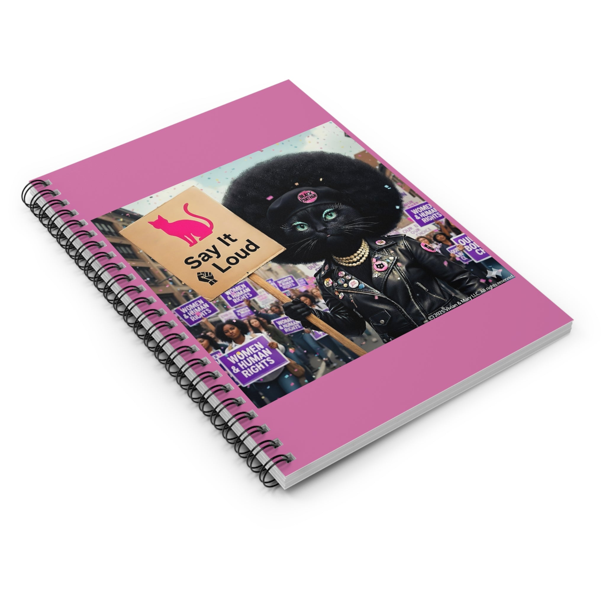 Spiral Notebook Ruled Line- Black Panther Angela Davis